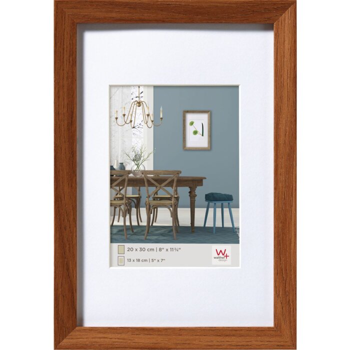 Cornice in legno Fiorito 30x45 cm rovere scuro