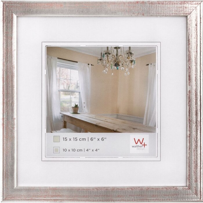Walther Cornice in legno Peperoni 15x15 cm argento