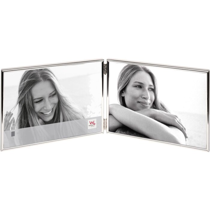 Cornice per ritratto Chloe 2 foto 9x13 cm orizzontale argento
