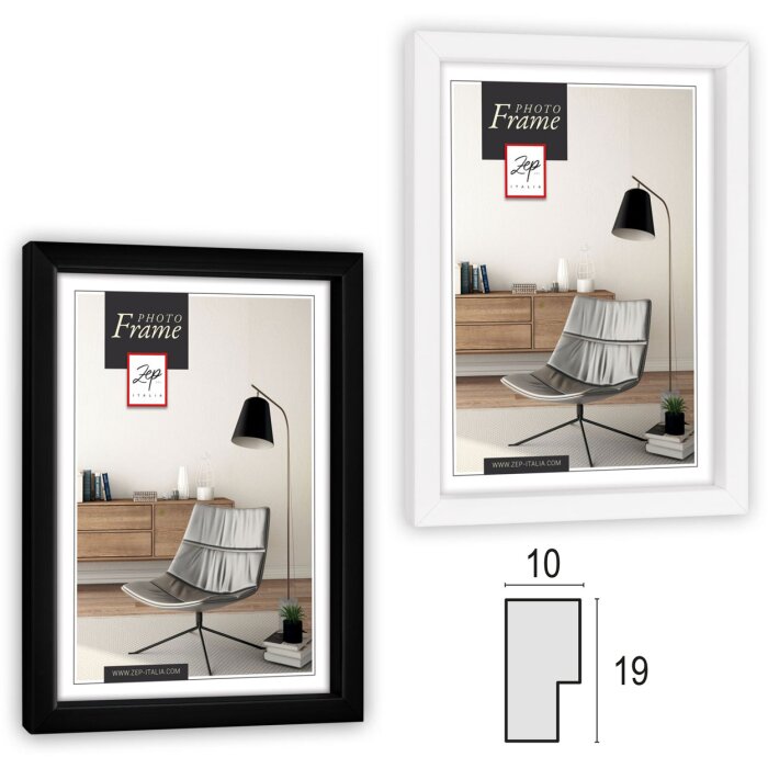 Cornice Newton in bianco e nero