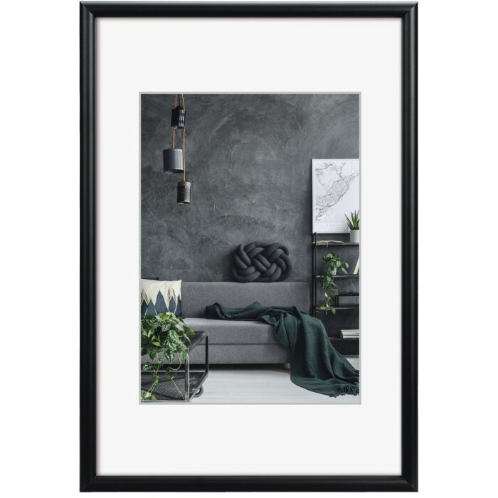 Telaio in alluminio Detroit 50x70 cm nero vetro normale