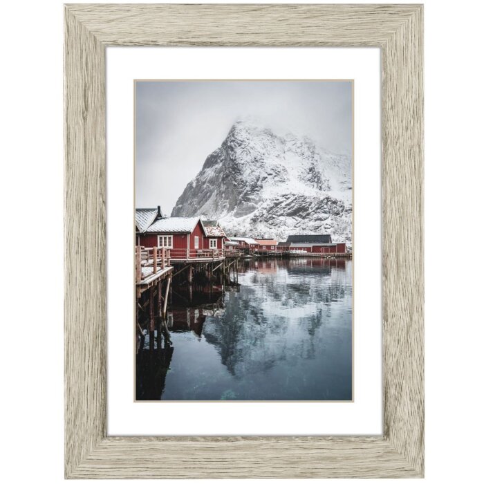 Cornice in legno Oslo 30x40 cm pino grigio