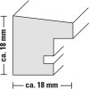 Cornice in legno Oslo 40x50 cm bianco