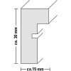 Cornice in legno Hama Copenaghen 50x70 cm in rovere con passe-partout 30x45 cm