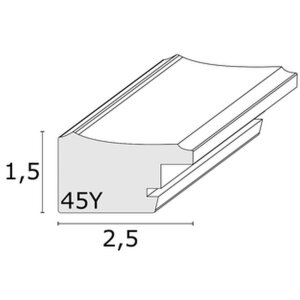 Struttura in legno S45YD vetro antiriflesso argento e bronzo