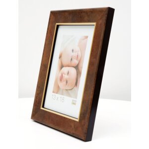 Cornice in legno S46EA3 Bordo oro Vetro antiriflesso