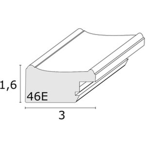Cornice in legno S46EA3 Bordo oro Vetro antiriflesso