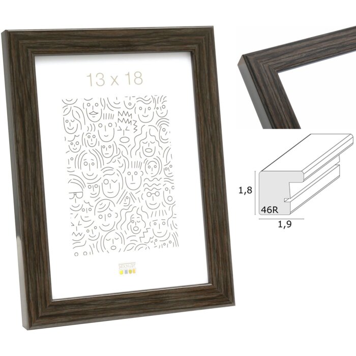 Cornice per quadri S46RH7 grigio-marrone