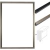 Cornice su tela S46V argento e nero