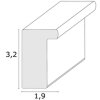 Cornice su tela S46V argento e nero