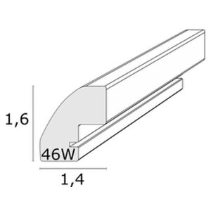 Telaio in plastica S46WG bianco o naturale