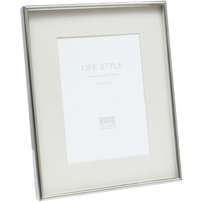 Cornice per foto S57MP1 argento lucido con passe-partout