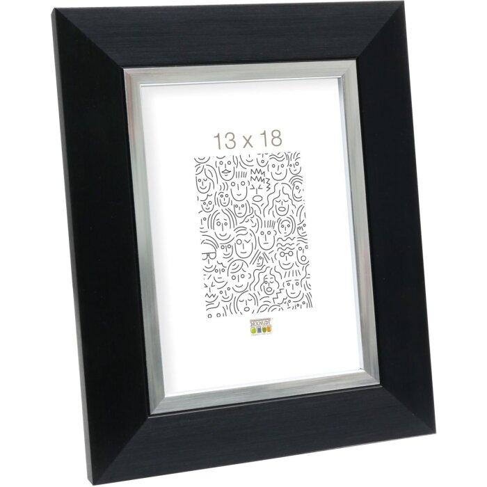 Cornice in plastica S41N nero 15x15 cm vetro premium