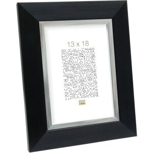Cornice in plastica S41N nero 15x15 cm vetro premium