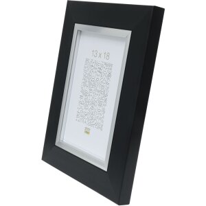 Cornice in plastica S41N nero 15x15 cm vetro premium