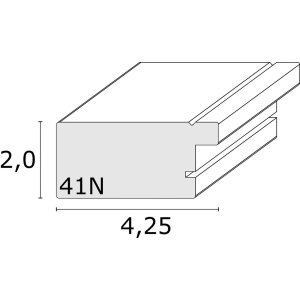 Cornice in plastica S41N nero 15x15 cm vetro premium