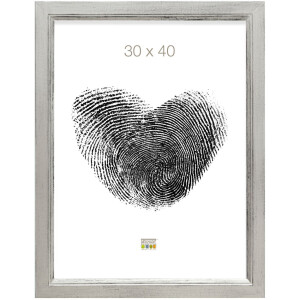 Cornice di legno S42L argento 20x30 cm Vetro Premium