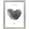 Cornice di legno S42L argento 20x30 cm Vetro Premium