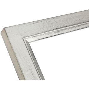 Cornice di legno S42L argento 30x40 cm Vetro Premium