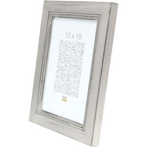 Cornice di legno S42L argento 30x40 cm Vetro Premium