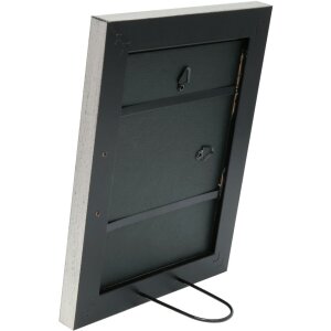 Cornice di legno S42L argento 30x40 cm Vetro Premium