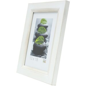 Cornice in legno S42L bianco 30x40 cm vetro premium