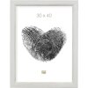 Cornice in legno S42L bianco 30x40 cm vetro premium
