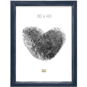 Cornice di legno S42L blu 18x24 cm Vetro Premium