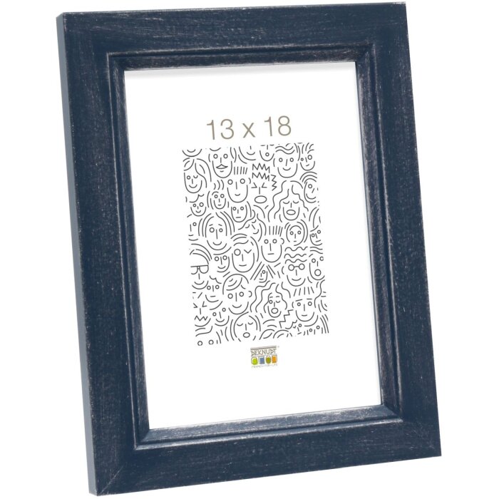 Cornice di legno S42L blu 40x50 cm Vetro Premium