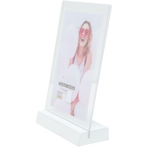 Portafoto in legno s58rv bianco 13x18 cm