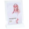Portafoto in legno s58rv bianco 13x18 cm