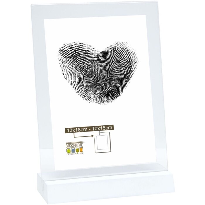 Portafoto in legno S58RV bianco 15x20 cm