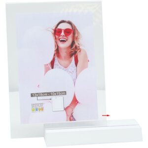 Portafoto in legno S58RV bianco 15x20 cm