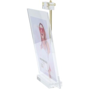Cornice trasparente 13x18 cm con espositore in plastica