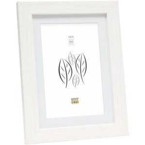 Cornice in legno Deknudt S66KF1 bianco 20x20 cm con...