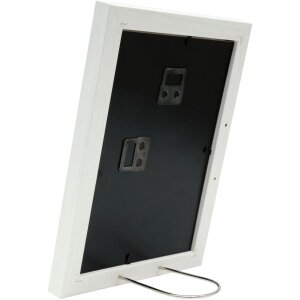 Cornice in legno Deknudt S66KF1 bianco 20x20 cm con Passepartout 13x13 cm