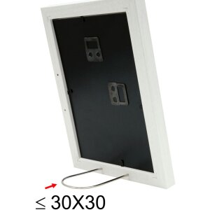 Cornice in legno Deknudt S66KF1 bianco 20x20 cm con Passepartout 13x13 cm