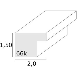 Cornice in legno Deknudt S66KF1 bianco 20x20 cm con Passepartout 13x13 cm