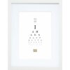 Cornice in legno Deknudt S66KF1 bianco 20x20 cm con Passepartout 13x13 cm