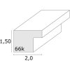 Cornice in legno Deknudt S66KF1 bianco 20x20 cm con Passepartout 13x13 cm