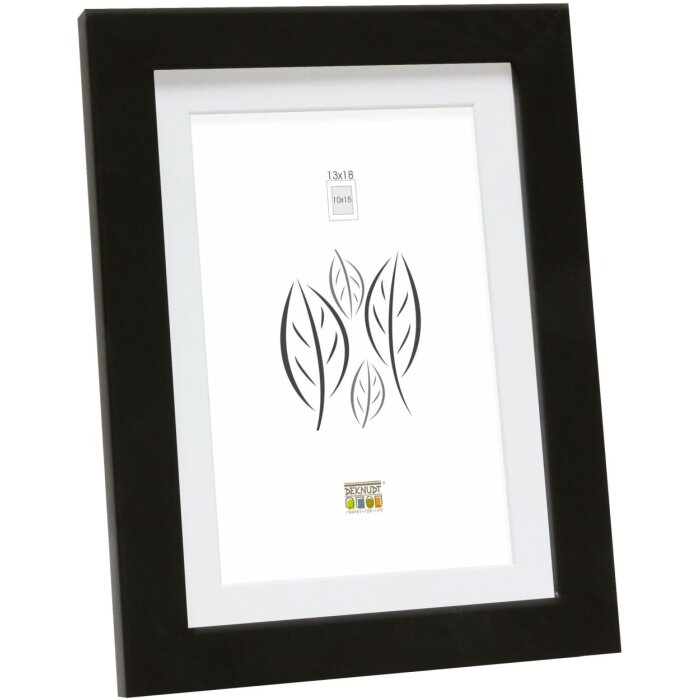 Cornice in legno S66KF2 nero 30x30 cm con passe-partout