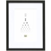 Cornice in legno S66KF2 nero 30x30 cm con passe-partout