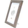 Cornice di legno S66KH3 marrone-grigio 20x20 cm con passe-partout
