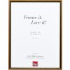 Effetto cornice in legno massiccio profilo 22 marrone-oro 10x10 cm vetro antiriflesso