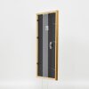 Effetto cornice in legno massiccio profilo 22 marrone-oro 10x10 cm vetro antiriflesso
