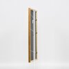 Effetto cornice in legno massiccio profilo 22 marrone-oro 10x10 cm vetro antiriflesso