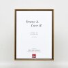 Effetto cornice in legno massiccio profilo 22 marrone-oro 10x10 cm vetro antiriflesso