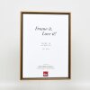 Effetto cornice in legno massiccio profilo 22 marrone-oro 10x10 cm vetro antiriflesso
