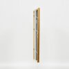 Effetto cornice in legno massiccio profilo 22 marrone-oro 10x10 cm vetro antiriflesso