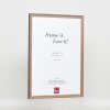 Effetto cornice in legno massiccio profilo 25 noce marrone 10x10 cm vetro antiriflesso